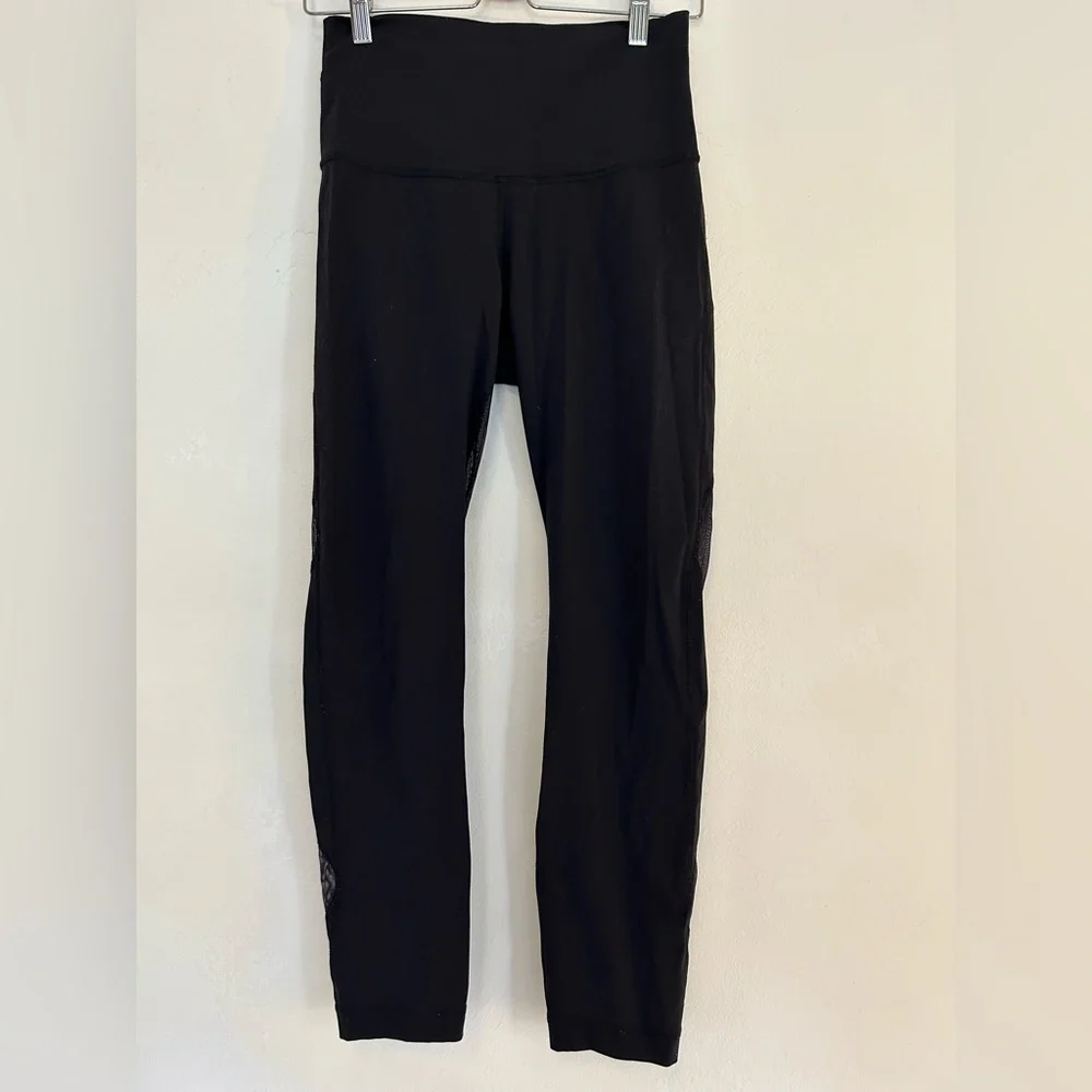 π€ LULULEMON Mesh-Back High Waist Leggings Size 6 - Picture 3 of 5